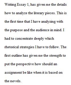 Reflection on Essay 1